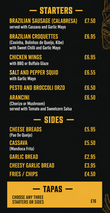 Starters and Sides Starters and Sides