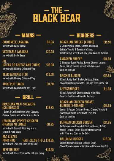 Mains, Grill, and Burgers Mains, Grill, and Burgers